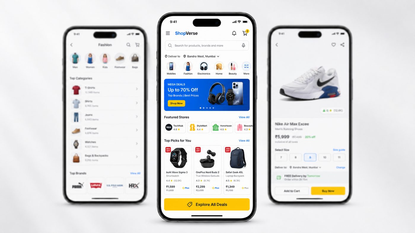 Marketplace home screen