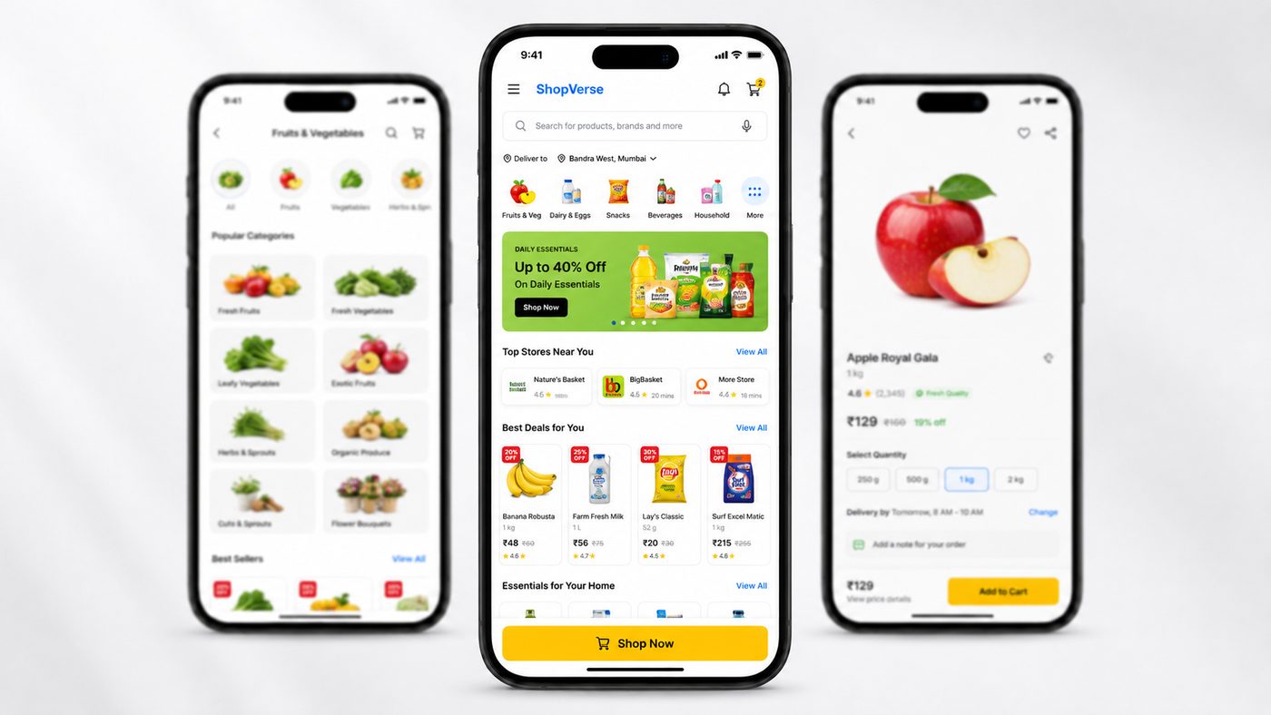 Product & sellers screen