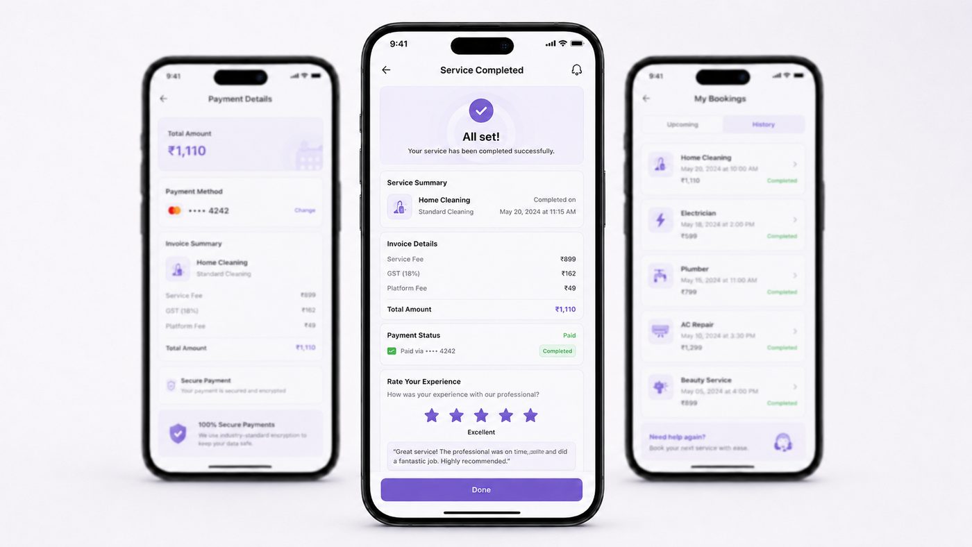 Cart & payment screen