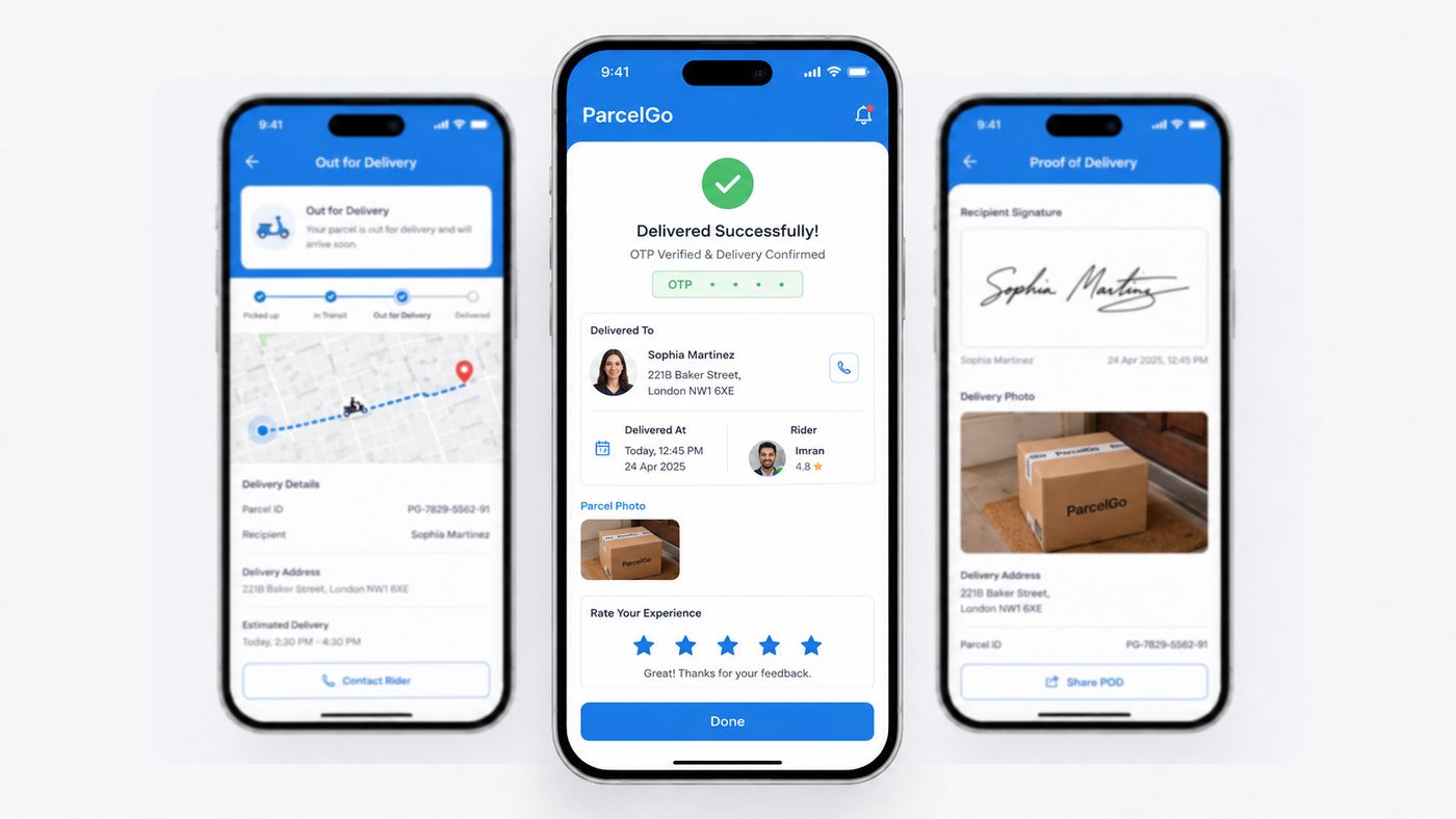 Live tracking screen