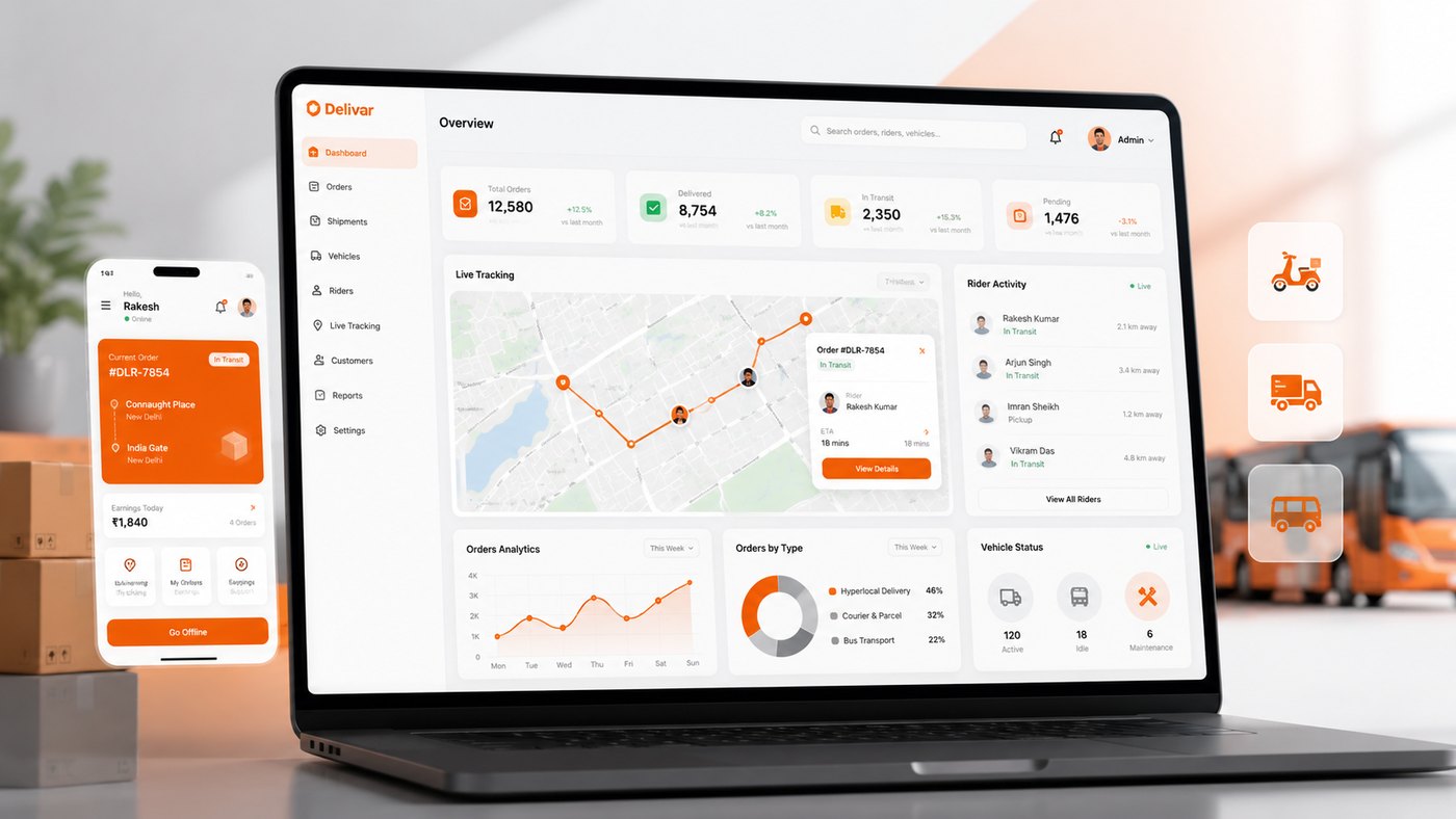 Delivar dashboard screenshot