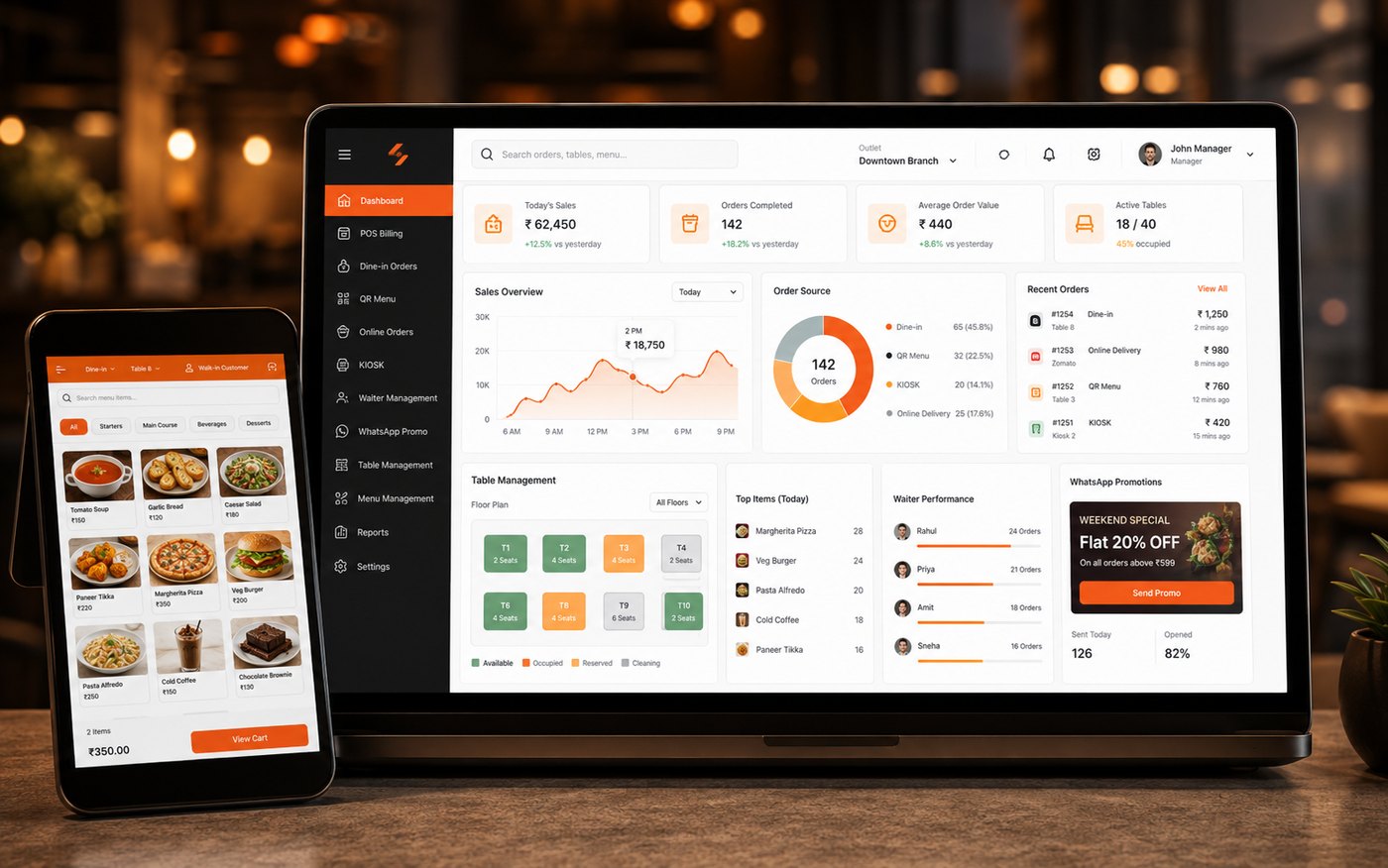 SERVE-POS dashboard screenshot